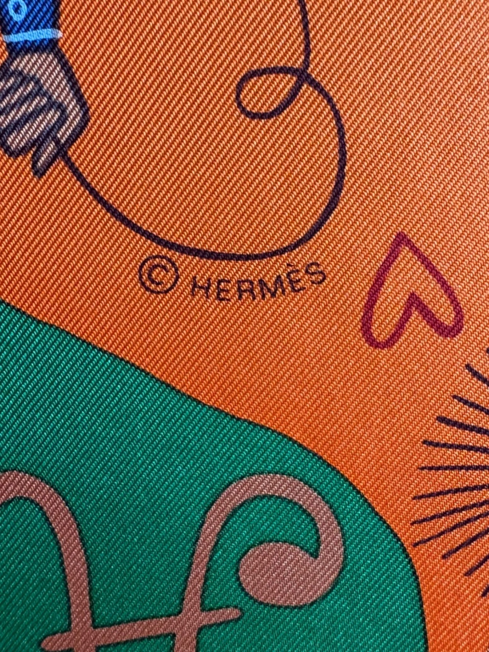 Authentic Hermes 90cm Silk Twill Scarf - "Sieste au Faubourg" - Picture 3 of 5